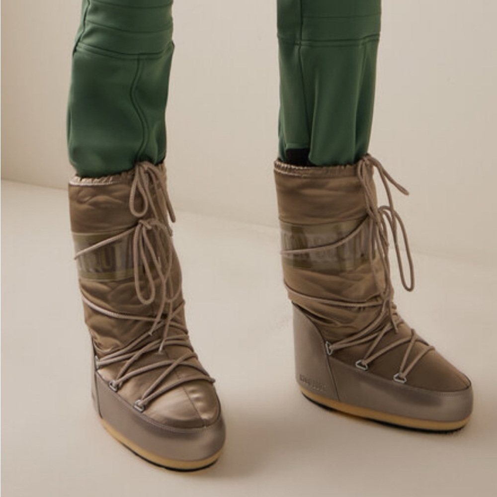 MOON BOOT Icon Glance Satin Boots NWT